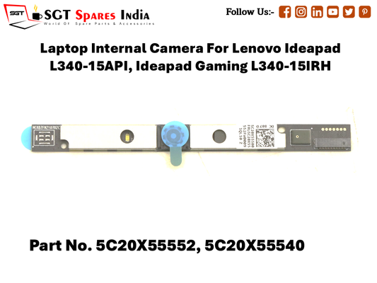 Laptop Internal   Camera For Lenovo Ideapad L340-15API,  Gaming L340-15IRH  5C20X55552