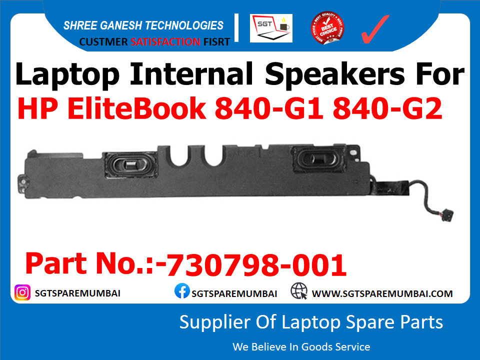 Laptop Internal Speakers For HP EliteBook 840-G1 840-G2 Part No.:-730798-001