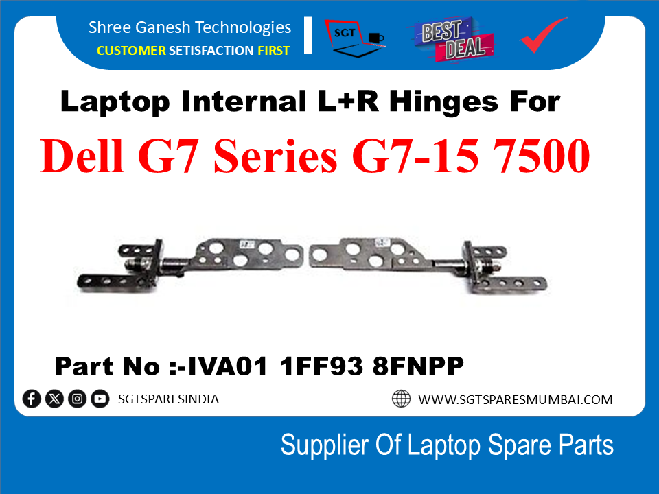 Laptop Internal L+R Hinges For  Dell G7 Series G7-15 7500  part No -IVA01 1FF93 8FNPP