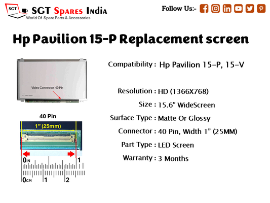 Hp Pavilion 15-P Replacement screen