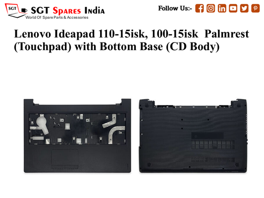 Lenovo Ideapad 110-15isk, 100-15isk Palmrest (Touchpad) with Bottom Base (CD Body)
