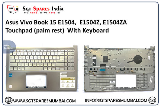 Asus Vivo Book 15 E1504,  E1504Z, E1504ZA Touchpad (palm rest)  With Keyboard  , Silver Colour  , With Backlight