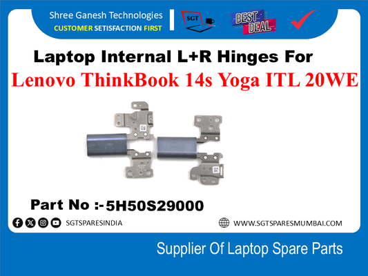 Laptop Internal L+R Hinges For Lenovo ThinkBook 14s Yoga ITL 20WE Part No :-5H50S29000