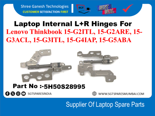 Laptop Internal L+R Hinges For Lenovo Thinkbook 15-G2ITL, 15-G2 ARE, 15-G3ACL, 15-G3ITL, 15-G4IAP, 15-G5ABA Part No :-5H50S28995