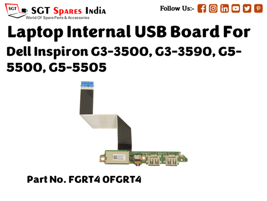 laptop Internal USB or IO board For Dell Inspiron G3 3500, G3 3590, G5 5500, G5 5505 Part no. FGRT4 0FGRT4