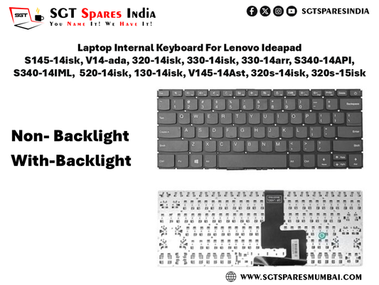 Laptop Internal Keyboard For Lenovo Ideapad S145-14isk, V14-ada, 320-14isk, 330-14isk, 330-14arr, S340-14API, S340-14IML, 520-14isk, 130-14isk, V145-14Ast, 320s-14isk, 320s-15isk