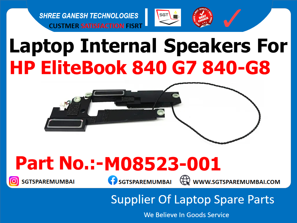 Laptop Internal Speakers For HP EliteBook 840 G7 840-G8 Part No.:-M08523-001