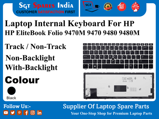 Laptop Internal Keyboard For HP HP EliteBook Folio 9470M 9470 9480 9480M Track / Non-Track Non-Backlight With-Backlight Colour Black