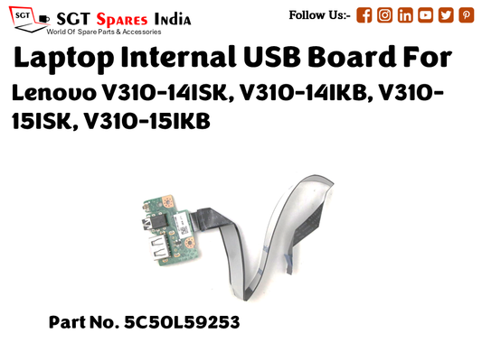 laptop Internal USB or IO board For Lenovo V310 14ISK, V310 14IKB, V310 15ISK, V310 15IKB Part no. 5C50L59253