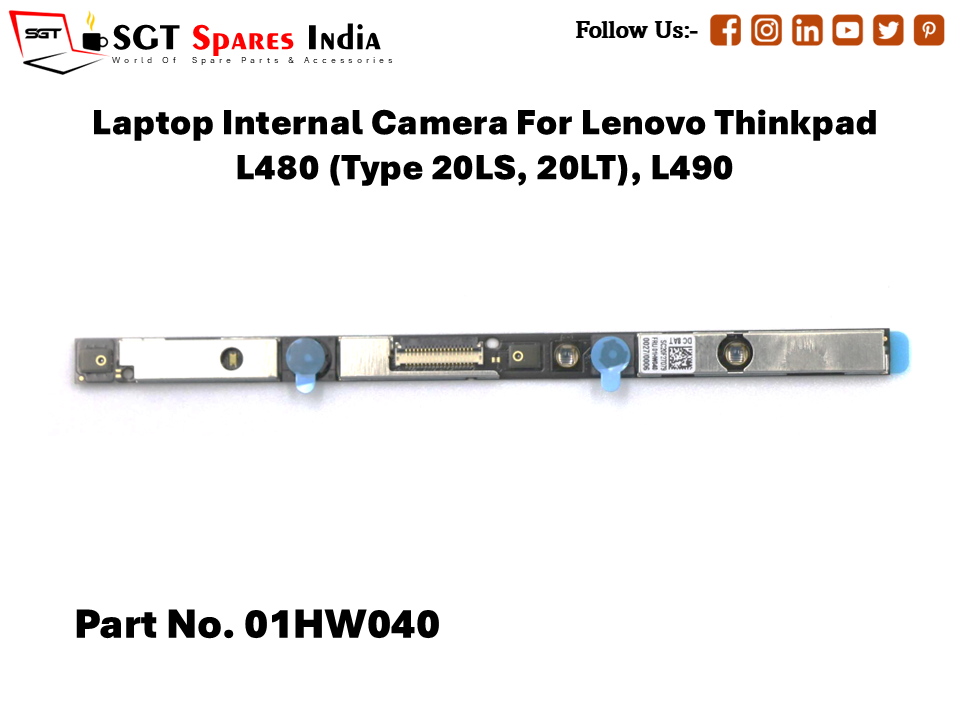 Laptop Internal Camera For Lenovo Thinkpad L480 (Type 20LS, 20LT), L490 Part No. 01HW040