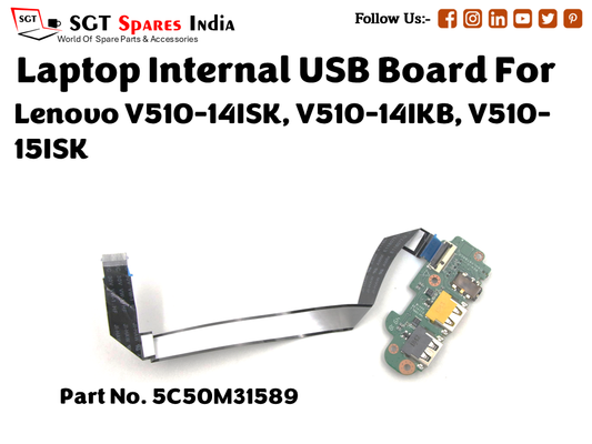 laptop Internal USB or IO board For Lenovo V510 14ISK, V510 14IKB, V510 15ISK Part no. 5C50M31589