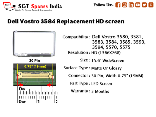 Dell Vostro 3584 Replacement HD screen