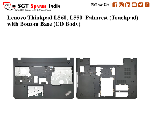 Lenovo Thinkpad L560, L550 Palmrest (Touchpad) with Bottom Base (CD Body)