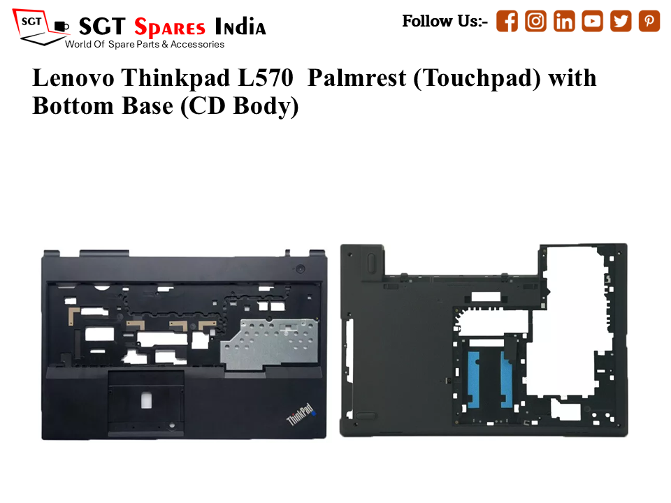 Lenovo Thinkpad L570 Palmrest (Touchpad) with Bottom Base (CD Body)