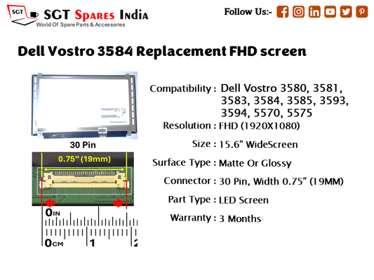 Dell Vostro 3584 Replacement FHD screen