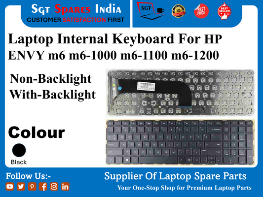 Laptop Internal Keyboard For HP ENVY m6 m6-1000 m6-1100 m6-1200 00010  Non-Backlight With-Backlight Colour Black