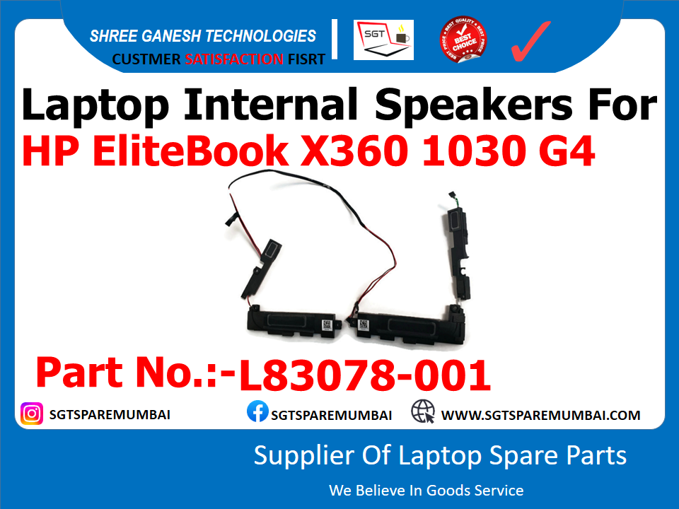 Laptop Internal Speakers For HP EliteBook X360 1030 G4 Part No.:-L83078-001