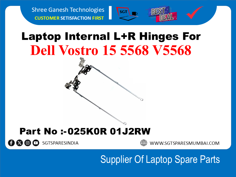 Dell Vostro 15 5568 V5568 पार्ट नंबर -025K0R 01J2RW के लिए लैपटॉप इंटरनल L+R हिंज