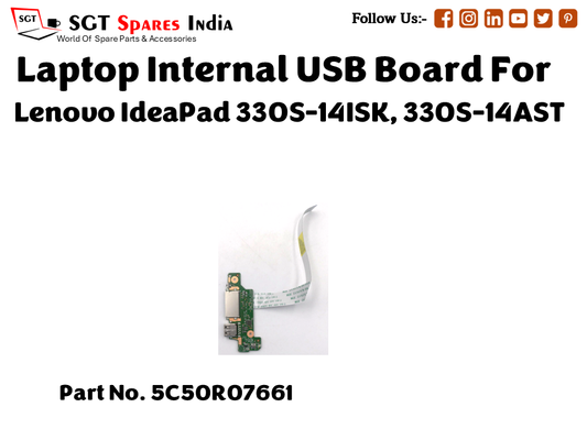 laptop Internal USB or IO board For Lenovo IdeaPad 330S 14ISK, 330S 14AST Part no. 5C50R07661