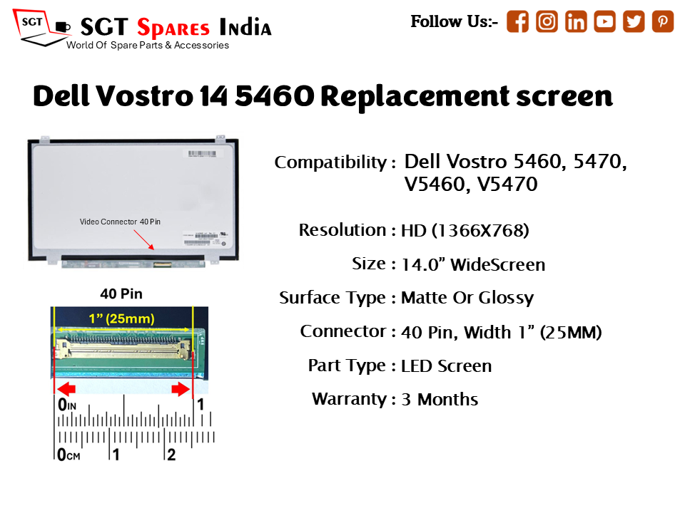 Dell Vostro 14 5460 Replacement screen