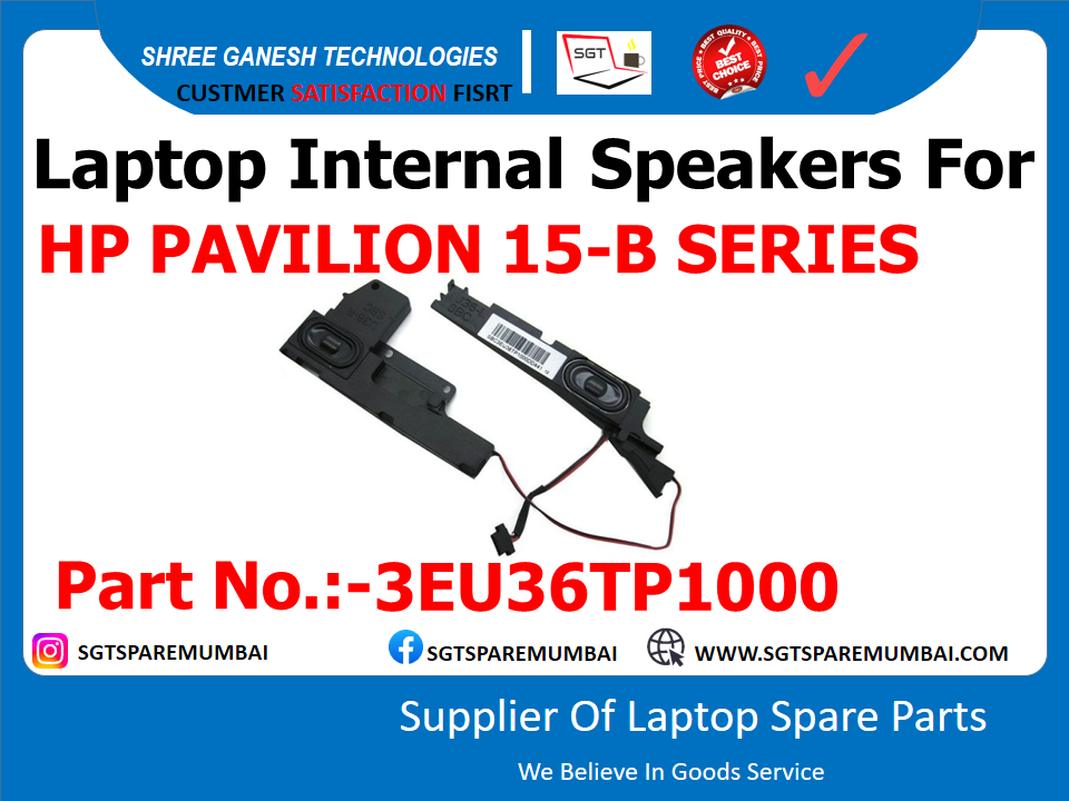 Laptop Internal Speakers For HP PAVILION 15-B SERIES Part No.:-3EU36TP1000