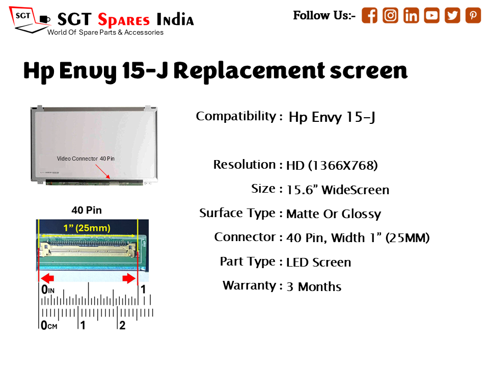Hp Envy 15-J Replacement screen