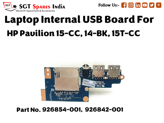 laptop Internal USB or IO board For HP Pavilion 15 CC, 14 BK, 15T CC Part no. 926854 001,  926842 001