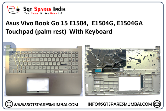 Asus Vivo Book Go 15 E1504,  E1504G, E1504GA Touchpad (palm rest)  With Keyboard  , Silver Colour  , Non Backlight