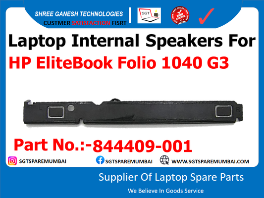 Laptop Internal Speakers For HP EliteBook Folio 1040 G3 Part No.:-844409-001