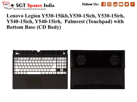 Lenovo Legion Y530-15ikb,Y530-15ich, Y530-15irh, Y540-15ich, Y540-15irh, Palmrest (Touchpad) with Bottom Base (CD Body)