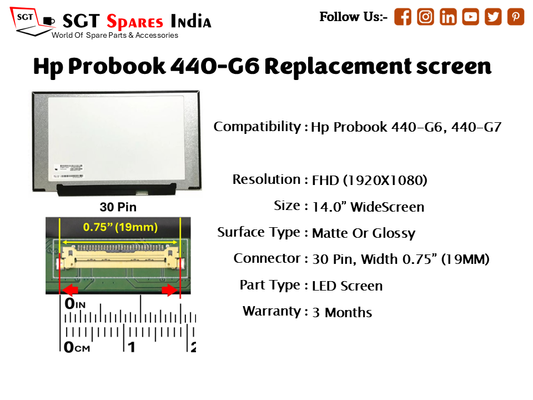 Hp Probook 450-G6 Replacement screen