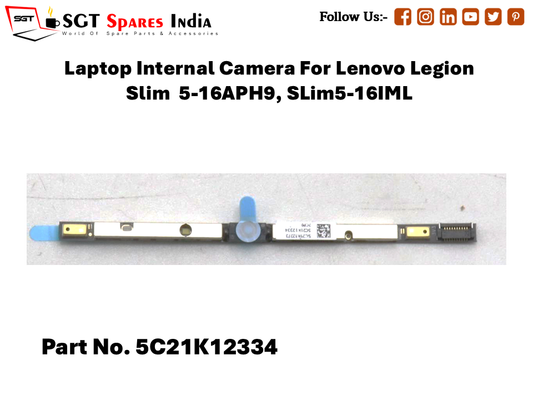 Laptop Internal Camera For Lenovo Legion Slim 5-16APH9, SLim5-16IML Part No. 5C21K12334