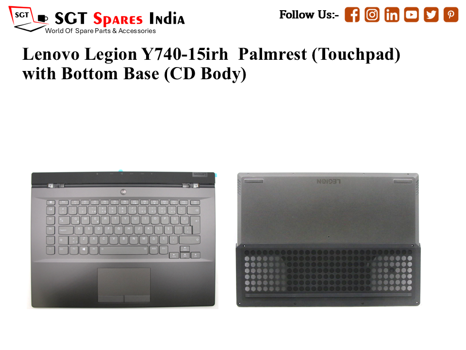 Lenovo Legion Y740-15irh Palmrest (Touchpad) with Bottom Base (CD Body)