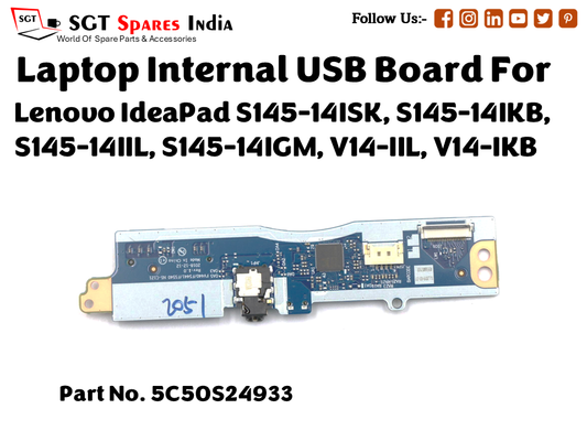 laptop Internal USB or IO board For Lenovo IdeaPad S145 14ISK, S145 14IKB, S145 14IIL, S145 14IGM, V14 IIL, V14 IKB Part no. 5C50S24933