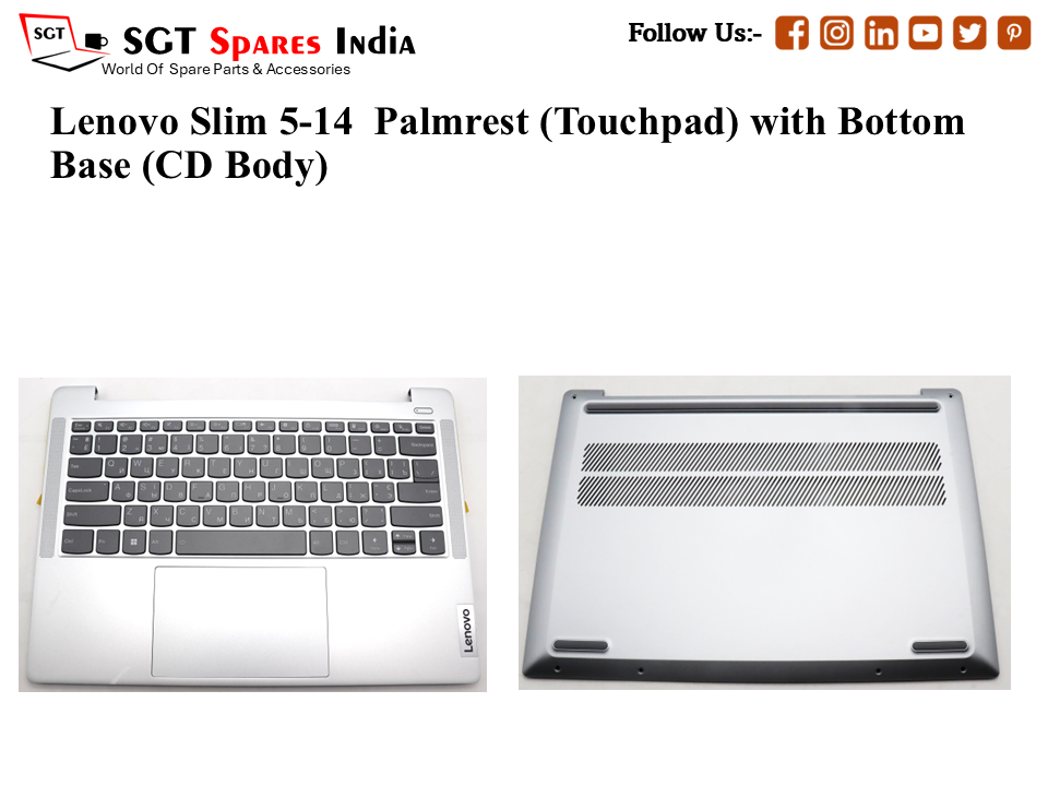 Lenovo Slim 5-14 Palmrest (Touchpad) with Bottom Base (CD Body)