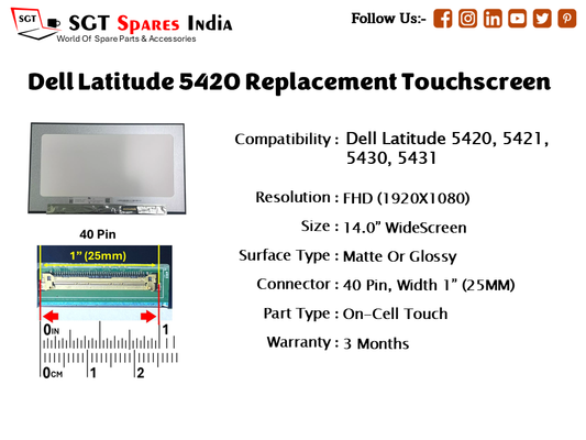 Dell Latitude 5420 Replacement Touchscreen