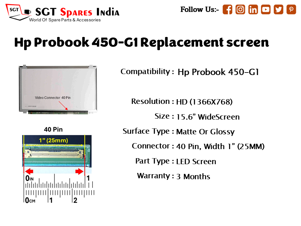 Hp Probook 450-G1 Replacement screen