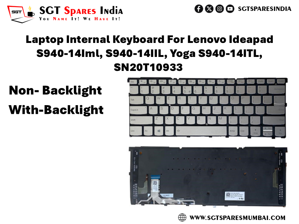 Laptop Internal Keyboard For Lenovo Ideapad S940-14Iml, S940-14IIL, Yoga S940-14ITL, SN20T10933 Non- Backlight With-Backlight