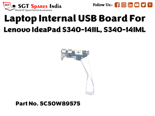 laptop Internal USB or IO board For Lenovo IdeaPad S340 14IIL, S340 14IML Part no. 5C50W89575