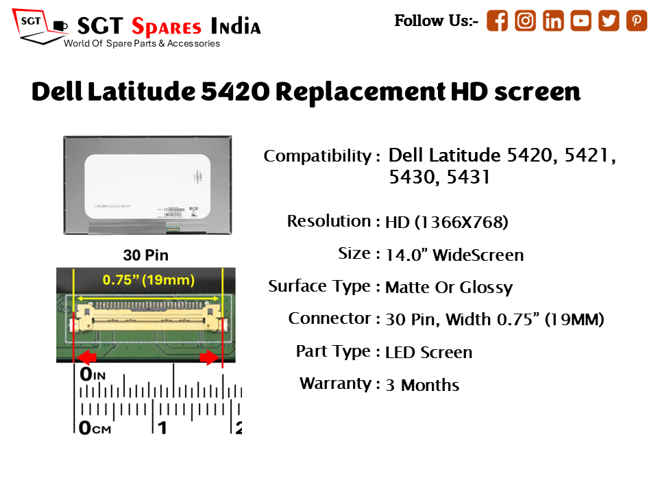 Dell Latitude 5420 Replacement HD screen