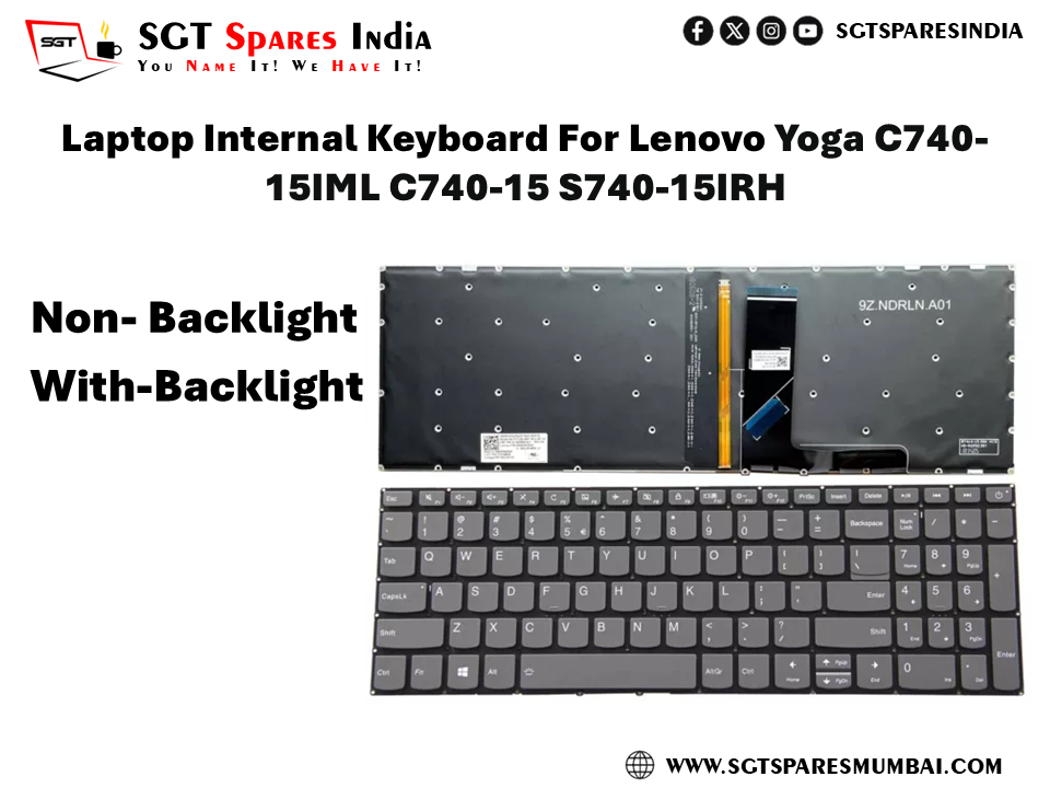 Laptop Internal Keyboard For Lenovo Yoga C740- 15IML C740-15 S740-15IRH Non- Backlight With-Backlight