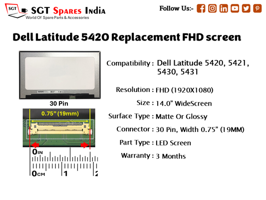 Dell Latitude 5420 Replacement FHD screen