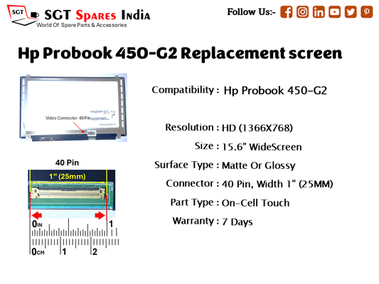 Hp Probook 450-G2 Replacement screen