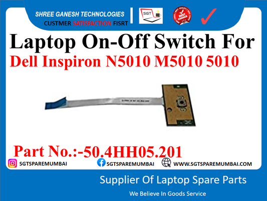 Laptop On-Off Switch For Dell Inspiron N5010 M5010 5010 Part No.:-50.4HH05.201