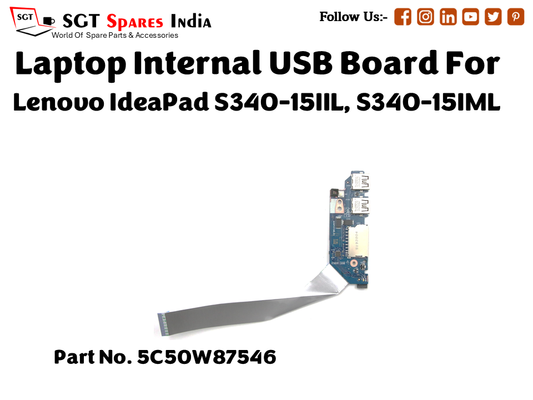 laptop Internal USB or IO board For Lenovo IdeaPad S340 15IIL, S340 15IML Part no. 5C50W87546
