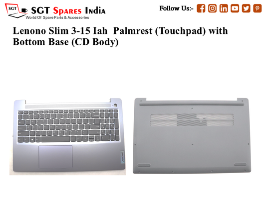 Lenono Slim 3-15 Iah Palmrest (Touchpad) with Bottom Base (CD Body)