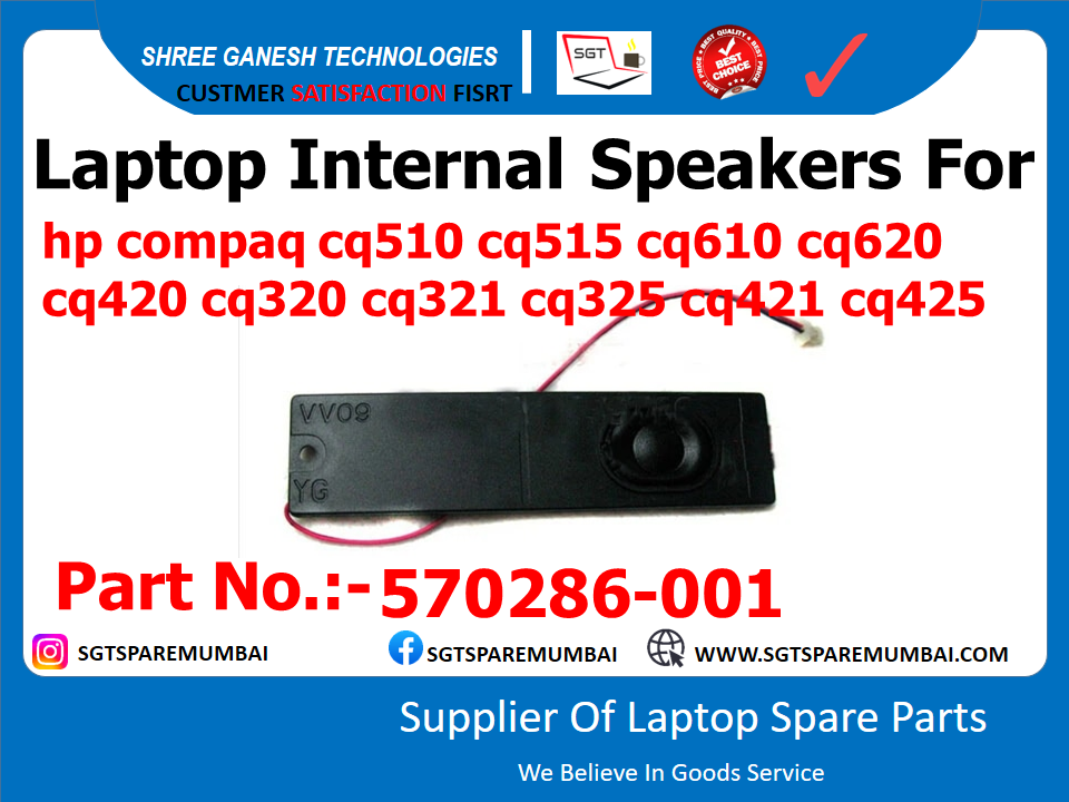 Laptop Internal Speakers For hp compaq cq510 q515 cq610 cq620 Cq420 cq320 cq321 cq325 cq421 cq425  Part No.:- 570286-001