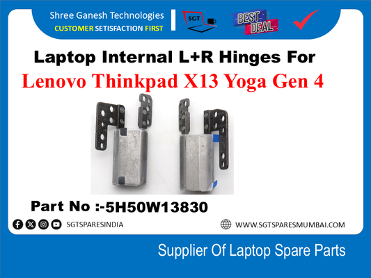 Laptop Internal L+R Hinges For Lenovo Thinkpad X13 Yoga Gen 4 Part No :-5H50W13830