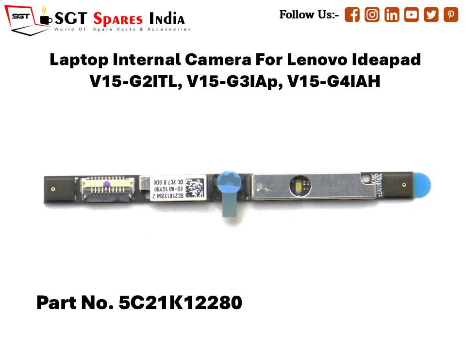 Laptop Internal Camera For Lenovo Ideapad V15-G2ITL, V15-G3IAp, V15-G4IAH Part No. 5C21K12280