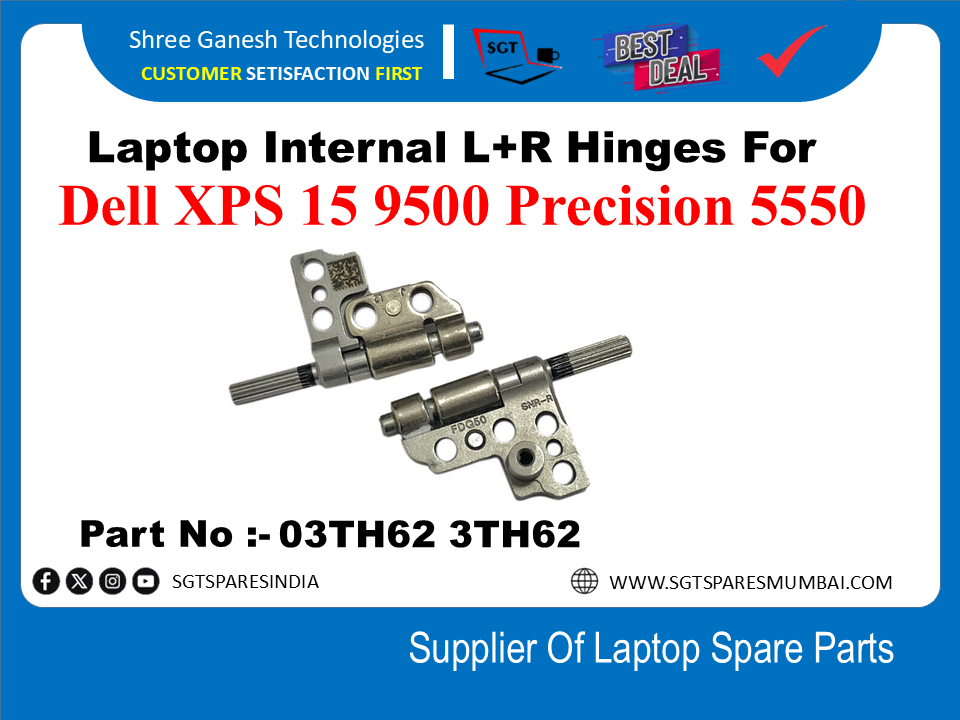 Laptop Internal L+R Hinges For Dell XPS 15 9500 Precision 5550  Part No :-03TH62 3TH62